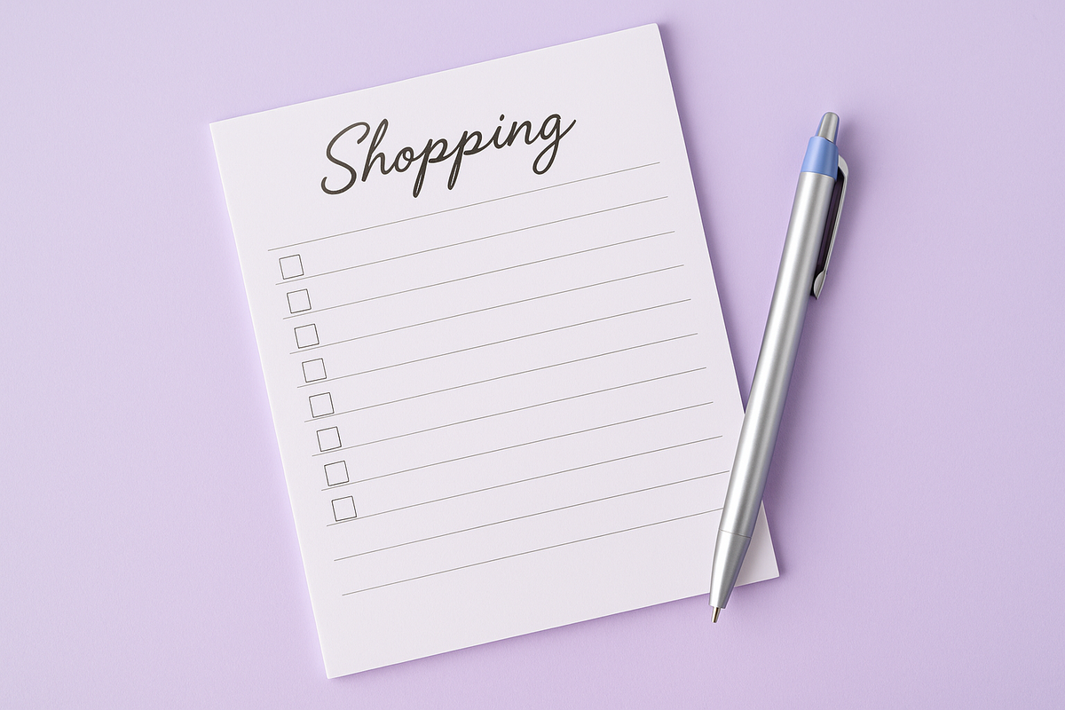 6. Realiza una lista de compras efectiva